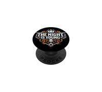 The Night Is Young Halloween Spooky Emblem PopSockets Adhesive PopGrip