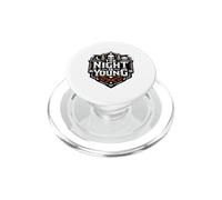 The Night Is Young Spooky Halloween Skull Design PopSockets PopGrip for MagSafe