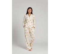 The Night Store Women's Croissant Pointelle Pyjama Trouser Set in Off-White | Size: 26-28 The Night Store Off-White 26-28