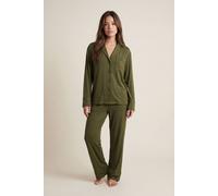 The Night Store Women's Olive Modal Pyjama Trouser Set | Size: 22-24 The Night Store Olive 22-24