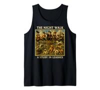 The Night Walk A Study in Leashes Funny Dog Owner Walking Tank Top
