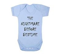 The Nightmare Before Bedtime Halloween Baby Grow Vest, 0-3 Months, Pastel Blue