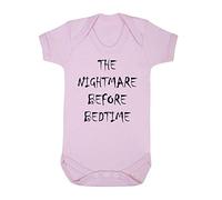 The Nightmare Before Bedtime Halloween Baby Grow Vest, 3-6 Months, Pastel Pink