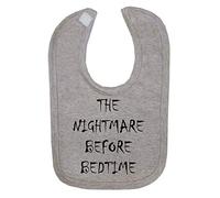The Nightmare Before Bedtime Halloween Cotton Baby bib - Grey