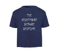 The Nightmare Before Bedtime Halloween Short Sleeve Cotton Toddler t Shirt, 3-4 Years, Navy