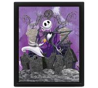 The Nightmare Before Christmas 3D Framed Graveyard Print
