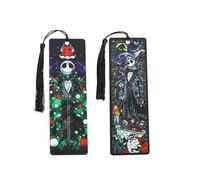 The Nightmare Before Christmas Acrylic Bookmark Set, Unique Movie Character Bookmarks with Tassel, Gift for Movie Fans and Reading Lovers (2pcs Bookmark 4)
