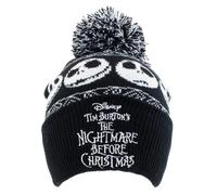 The Nightmare Before Christmas Beanie Pom-Basic Snow Cap, Multi-Coloured, One Si