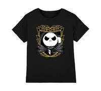 The Nightmare Before Christmas Boys Jack Skellington Shaded Unisex Kids T-Shirt, Black, 5-6 Years UK