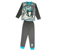 The Nightmare Before Christmas Boys Pyjamas featuring Jack Skellington Ghostly Good Time, Kids 2 Piece Set PJ’s, Nightwear, Multicolour, Age 7-8 Years