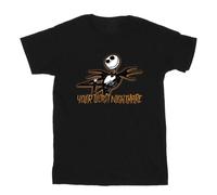 The Nightmare Before Christmas Boy's Your Worst Nightmare Cotton T-Shirt in Black | Size: 3-4 Years The Nightmare Before Christmas Black 3-4 Years