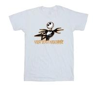 The Nightmare Before Christmas Boy's Your Worst Nightmare Cotton T-Shirt in White | Size: 3-4 Years The Nightmare Before Christmas White 3-4 Years