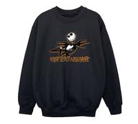 The Nightmare Before Christmas Boy's Your Worst Nightmare Sweatshirt in Black | Size: 7-8 Years The Nightmare Before Christmas Black 7-8 Years