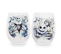 The Nightmare Before Christmas Disney Ink Blot Stemless Wine Glasses | Set of 2