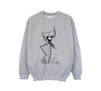 The Nightmare Before Christmas Girl's Lights Sweatshirt in Grey | Size: 3-4 Years The Nightmare Before Christmas Grey 3-4 Years