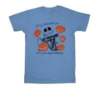 The Nightmare Before Christmas Girl's Only 365 Days Left Until Next Halloween Cotton T-Shirt in Baby Blue | Size: 12-13 Years The Nightmare Before Christmas Baby Blue 12-13 Years
