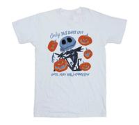 The Nightmare Before Christmas Girl's Only 365 Days Left Until Next Halloween Cotton T-Shirt in White | Size: 12-13 Years The Nightmare Before Christmas White 12-13 Years