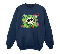 The Nightmare Before Christmas Girl's Scream Sweatshirt in Navy | Size: 7-8 Years The Nightmare Before Christmas Navy 7-8 Years