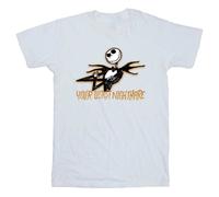 The Nightmare Before Christmas Girl's Your Worst Nightmare Cotton T-Shirt in White | Size: 12-13 Years The Nightmare Before Christmas White 12-13 Years