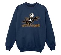 The Nightmare Before Christmas Girl's Your Worst Nightmare Sweatshirt in Navy | Size: 9 Years The Nightmare Before Christmas Navy 9 Years