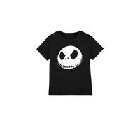 The Nightmare Before Christmas Jack Face Black Kids T-Shirt Black | Size: 5-6 Years The Nightmare Before Christmas Black 5-6 Years