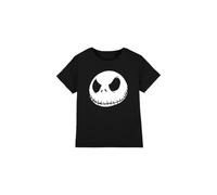 The Nightmare Before Christmas Boys Jack Face Black Unisex Kids T-Shirt, Black, 12-13 Years UK