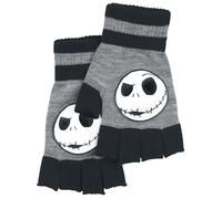 The Nightmare Before Christmas Jack Face Fingerless gloves mixed grey black one size