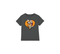 The Nightmare Before Christmas Jack Sally Heart Kids T-Shirt Charcoal | Size: 5-6 Years The Nightmare Before Christmas Charcoal 5-6 Years