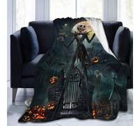 The Nightmare Before Christmas Jack & Sally Ultra Soft Micro Fleece Blanket, Air Conditioner Blanket