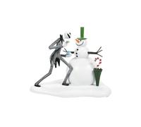 Department 56 Disney The Nightmare Before Christmas Village Accessories Jack Skellington sees his First Snowman Figurine, 3.9 Inch, Multicolor