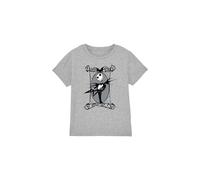The Nightmare Before Christmas Jack Skellington Frame Kids T-Shirt Light Grey | Size: 12-13 Years The Nightmare Before Christmas Light Grey 12-13 Years
