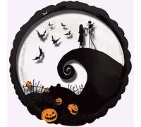 The Nightmare Before Christmas Jumbo Panoramic Balloon, Jack and Sally, See-Thru Front, 28"