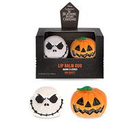 Disney The Nightmare Before Christmas Lip Balm Set x2 | Mad Beauty | Jack Skellington & Pumpkin shape, Coconut & Vanilla Fragrance, Hydraying | Halloween Time Fun gift