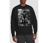 The Nightmare Before Christmas Men's Jack Skellington Rain Sweatshirt Black | Size: XL The Nightmare Before Christmas Black XL