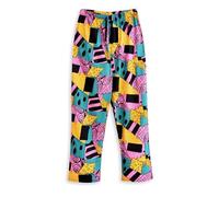 Disney The Nightmare Before Christmas Mens Lounge Pants | Adults Multicoloured Wide Leg Bottoms with Sally Patchwork All Over Print | Graphic Print Casual Wear | Classic Tim Burtons Movie Merchandise