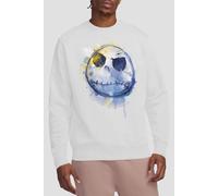 The Nightmare Before Christmas Men's Painted Jack Skellington Sweatshirt White | Size: Small The Nightmare Before Christmas White S