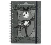 The Nightmare Before Christmas Spooky A5 Notebook - Jack Skellington, Spider Web Design, Grey/Black/White, One Size