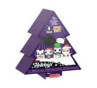 Funko Pocket POP! Disney the Nightmare Before Christmas - Jack Skellington - Tree Holiday Box 4 Pieces - Keychain - Collectable Vinyl Mini Figure Novelty Keyring - Stocking Filler - Gift Idea
