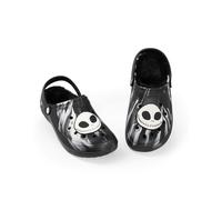 Disney The Nightmare Before Christmas Jack Skellington Black and White Clogs | Fur Lined Footwear for Halloween | Unisex Adults Casual Wear Merch - 5 UK