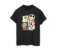 The Nightmare Before Christmas Women's Besties Cotton Boyfriend T-Shirt in Black | Size: Large The Nightmare Before Christmas Black L