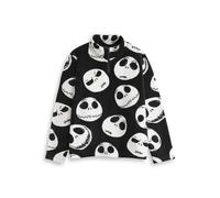 Disney The Nightmare Before Christmas Jack Skellington Womens Black Fleece Jumper | Long Sleeve Print Top for Halloween | Casual Wear | The Nightmare Before Christmas Merch - Small