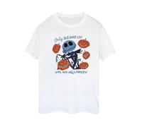 The Nightmare Before Christmas Women's Only 365 Days Left Until Next Halloween Cotton Boyfriend T-Shirt in White | Size: Small The Nightmare Before Christmas White S