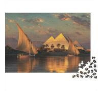 The Nile River, Ancient Egyptian Pyramids Puzzle 70x50cm/1000pcs Erwachsene Puzzle,Home Decor