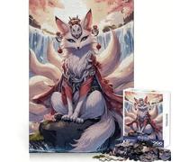 The Nine Tailed Kitsune Jigsaw Puzzles 1000 Pieces for Adults Memory Boost Warm Time Image Assembly Fine Art Piece (38x26cm)