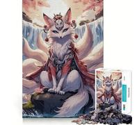 The Nine Tailed Kitsune Jigsaw Puzzles for Teenagers 1000 Piece Enhance Recall Home Leisure Exact Edge (50x75cm)