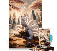 The Nine Tailed Kitsune Jigsaw Puzzles for Teenagers 1000 Piece Enhance Recall Home Leisure Exact Edge (38x26cm)