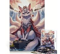 The Nine Tailed Kitsune Jigsaws 1000 Pieces for Adults Brain Challenge Toy Peaceful Time Clear Cut Art Collectible (38x52cm)