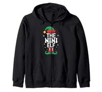 The Nini Elf Funny Christmas Matching Family Group Zip Hoodie
