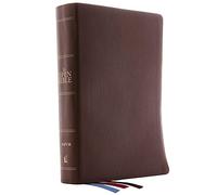 The Niv, Open Bible, Genuine Leather, Brown, Red Letter Edition, Comfort Print: Complete Reference System