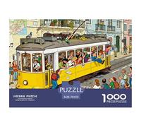 The No. 28 Tram in Lisbon Is Packed Wooden Jigsaw Puzzle Waterproof 1000 Piece Puzzles for Adults Challenging And Brainteasing Educational Games